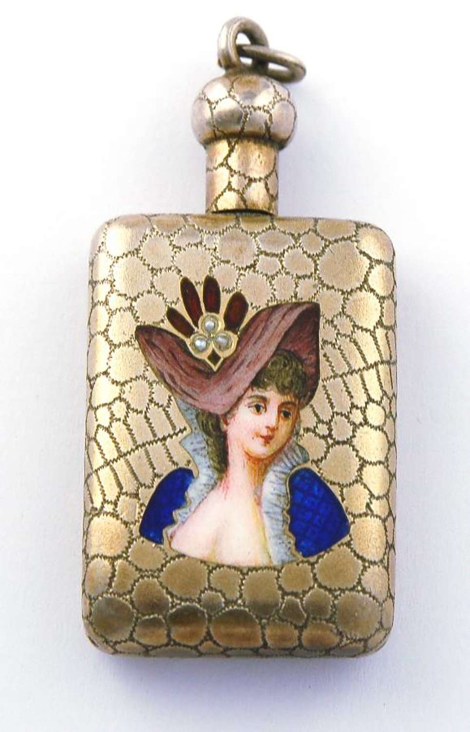 Vienna silver and enamel lady