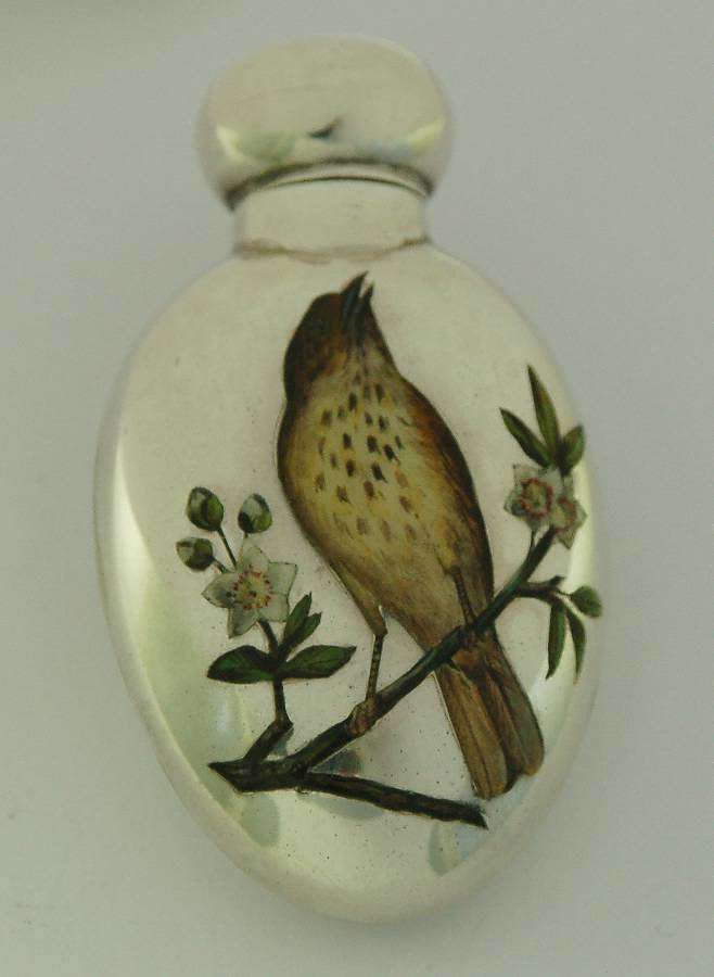 Silver and enamel thrush