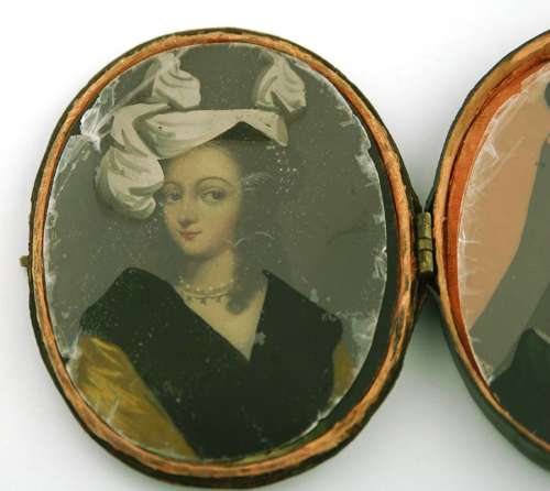 17th Century miniature with micas