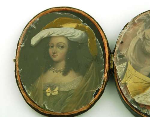 17th Century miniature with micas