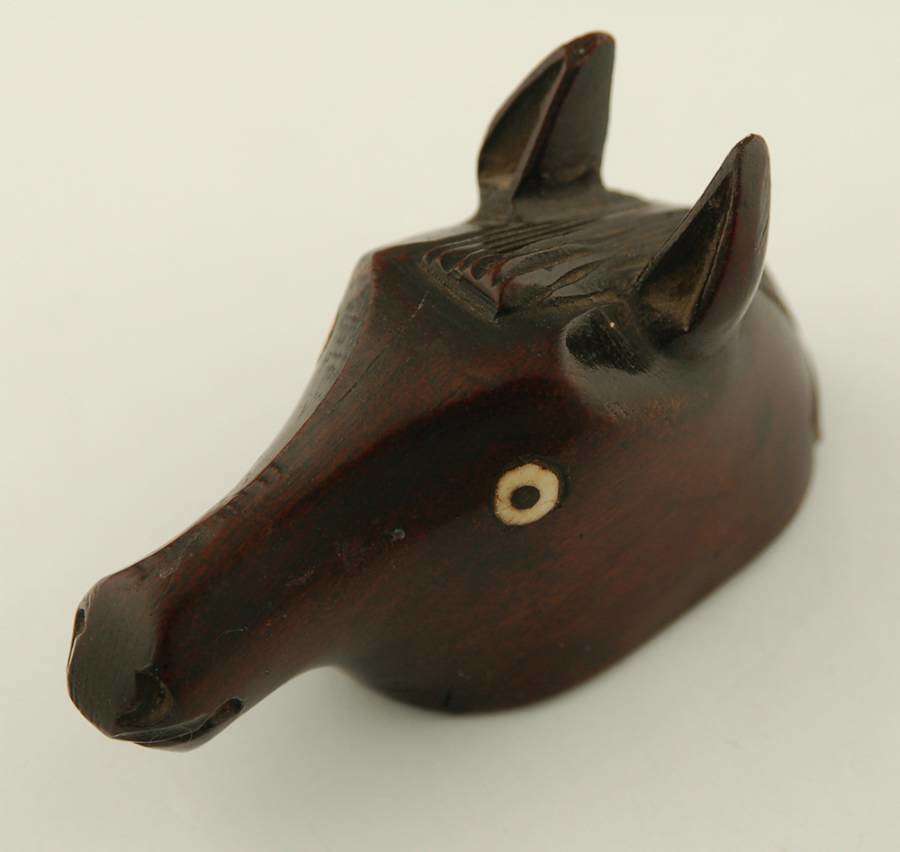 Treen Horse Head Snuff