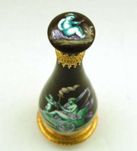 French 2-coloured Gold & Enamel Scent