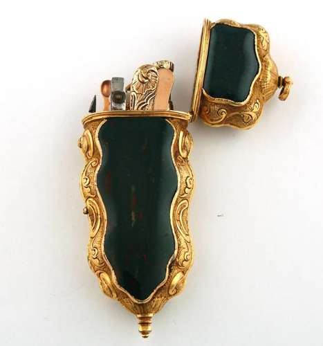 Bloodstone and Gilt Etui