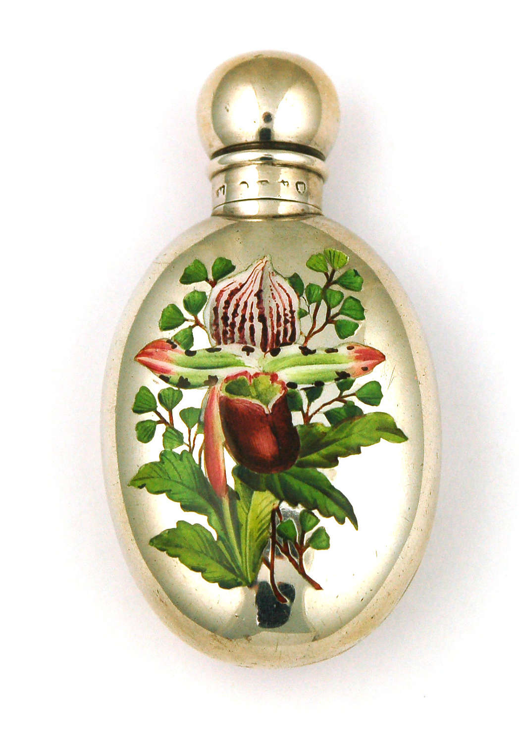 S Mordan silver and enamel scent