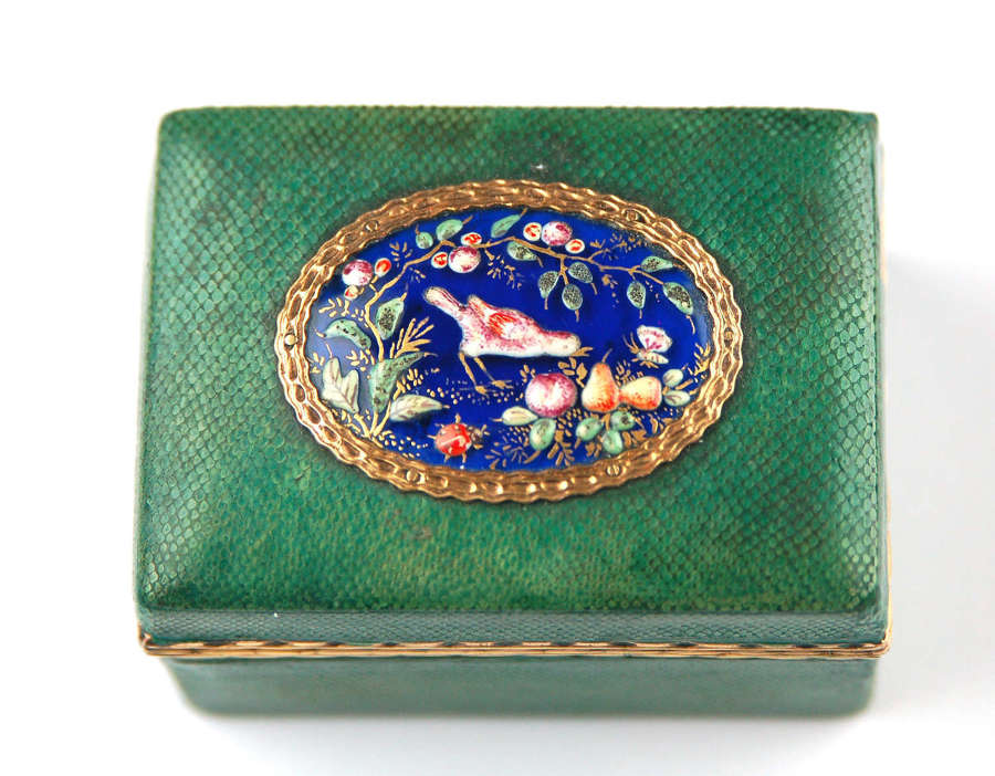 Shagreen box with James Giles plaque C1765