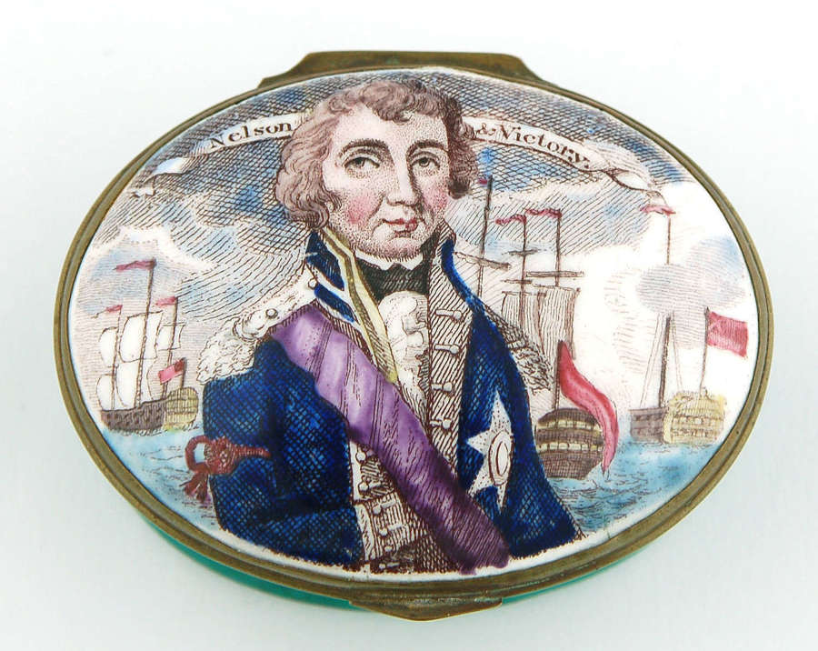 Nelson and Victory enamel patch box C1805