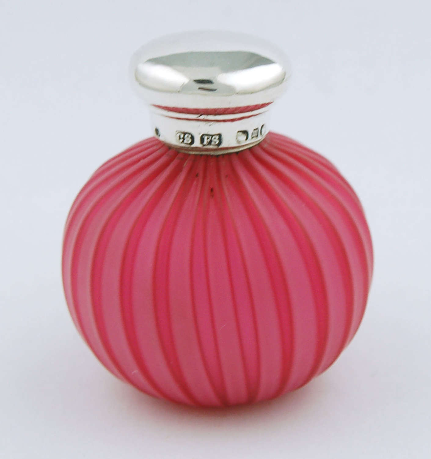 Pink satin glass scent 1886