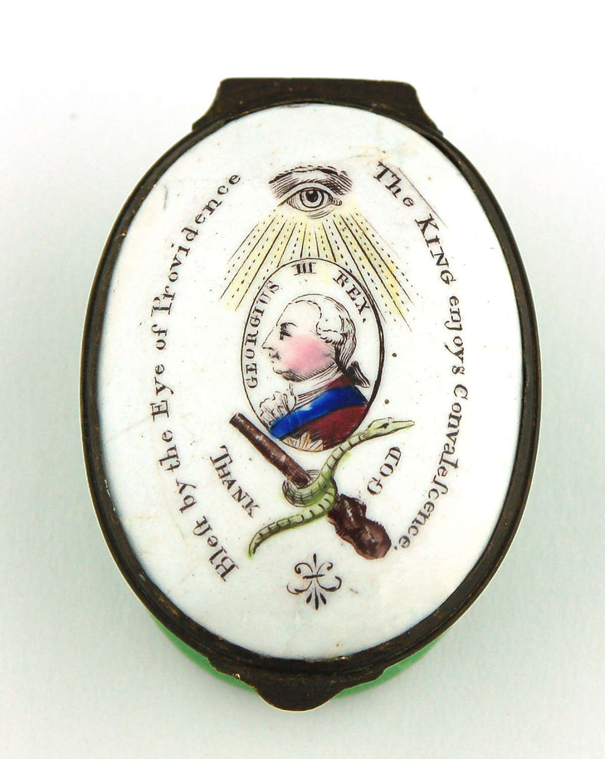 Enamel patch commemorating George III's convalescence
