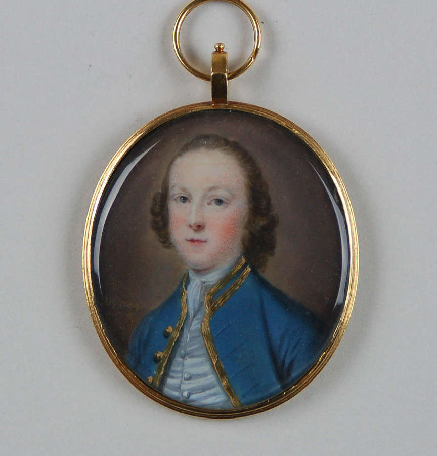 Miniature signed Charles Dixon 1749