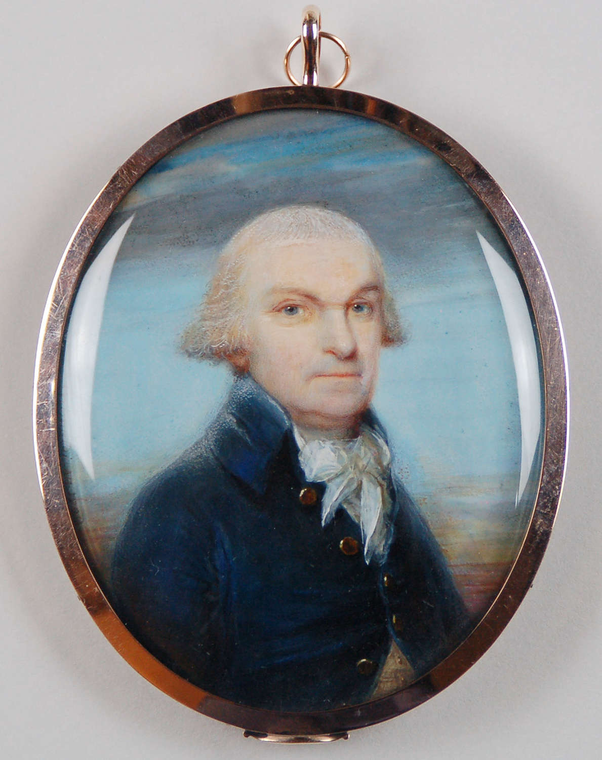 Large miniature of gent signed Grimaldi 1793