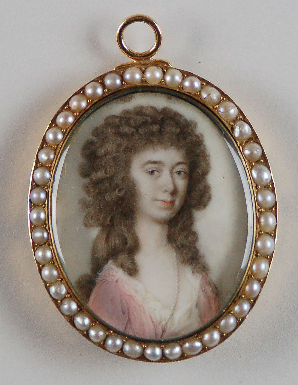 Miniature of lady by artist 'V' C1775