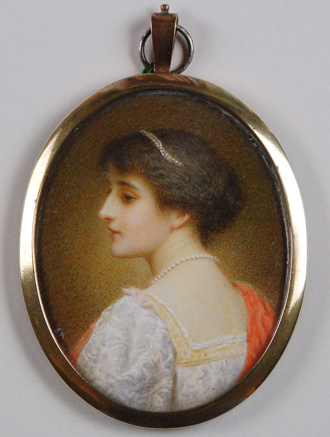 Miniature of a lady signed Edward Tayler C1860