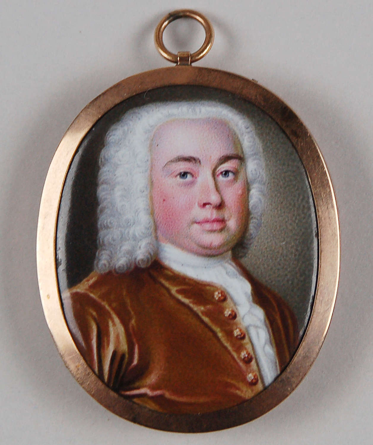Miniature of gent on enamel by A Seaman C1730