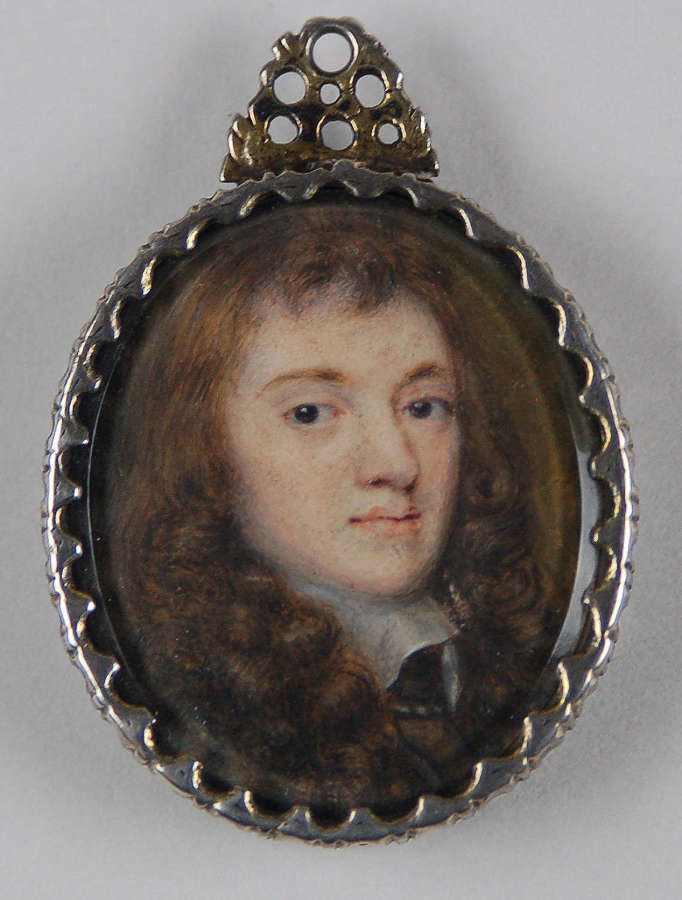 Miniature of gent by Richard Gibson C1660