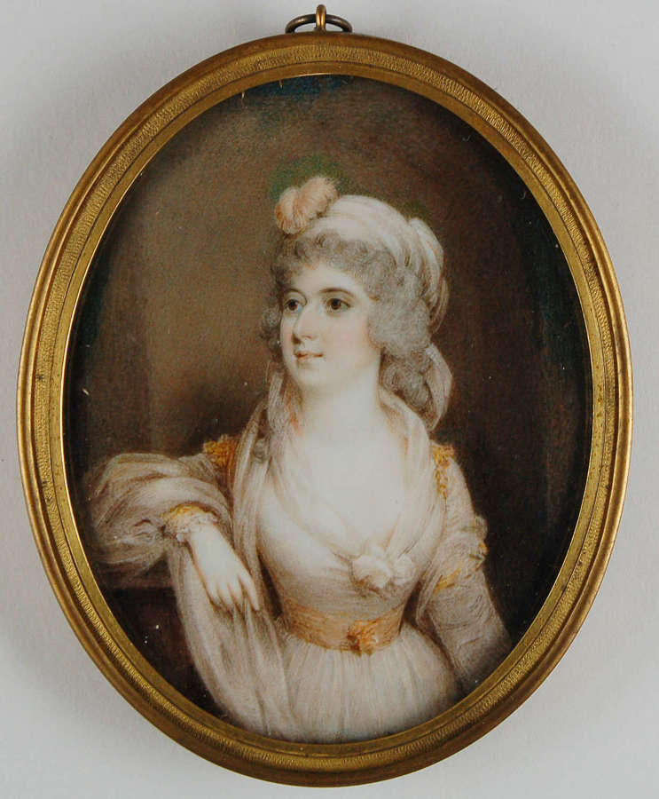 Large miniature of lady by Shelley C1795