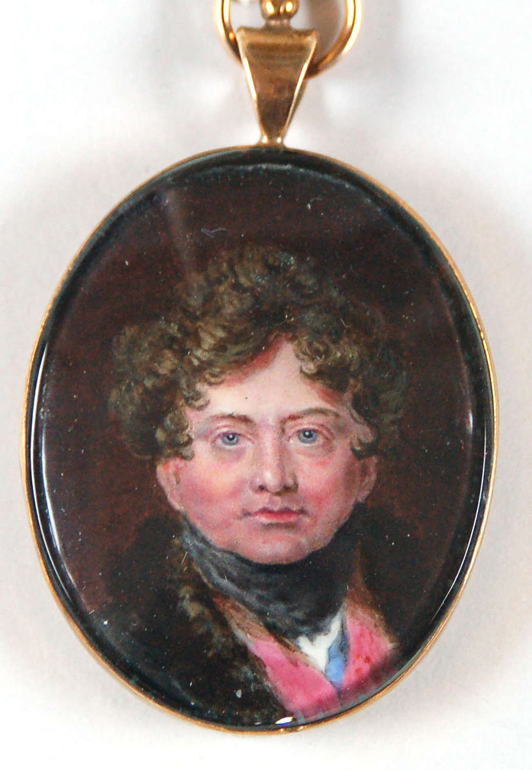 Miniature of Prince Regent on enamel by J W Higham 1829