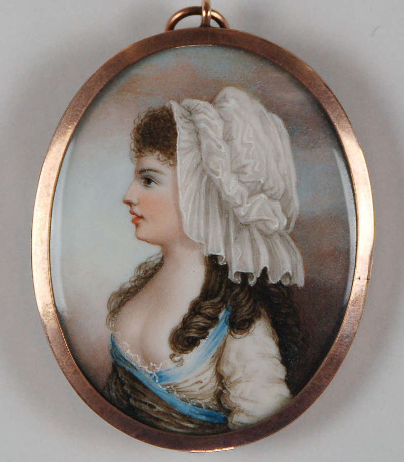 Miniature of lady in profile by Buck C1795