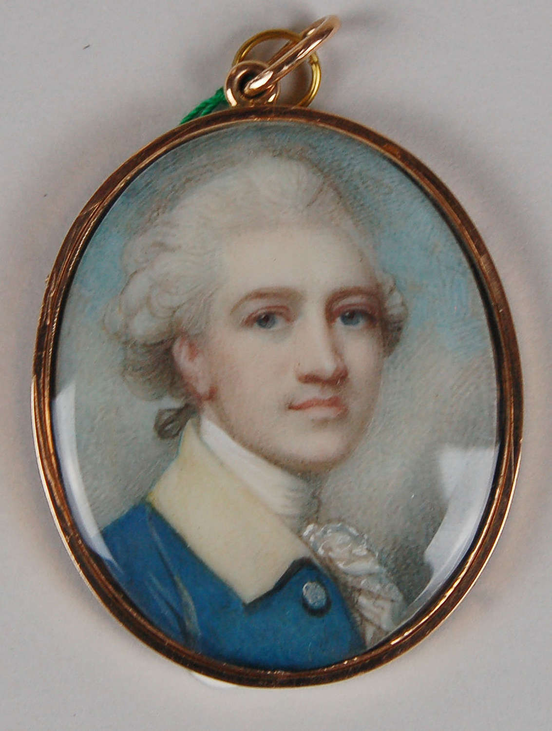Miniature of gent in blue coat by Cosway C1785