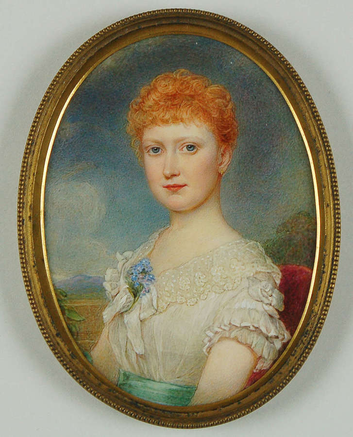 Miniature of lady by R Eastern C1855