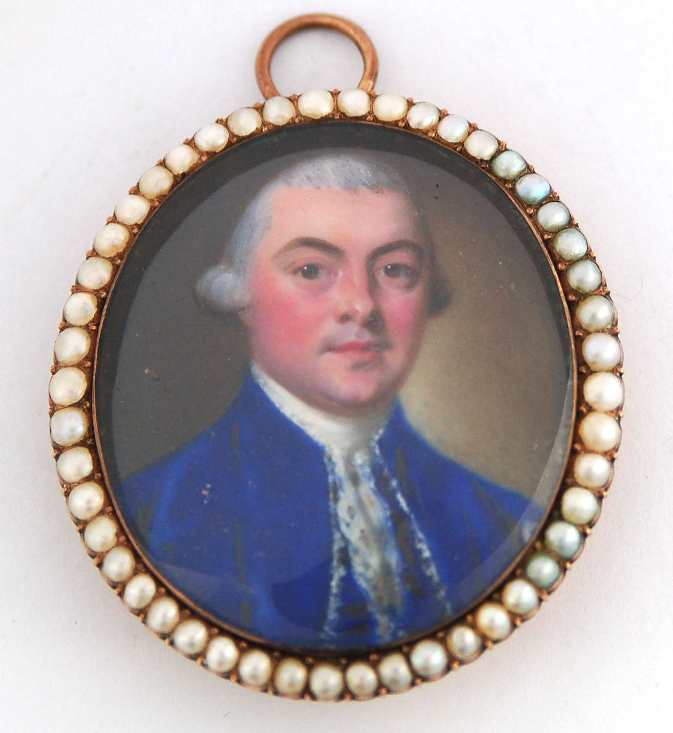 Miniature of gent on enamel by H Spicer C1785