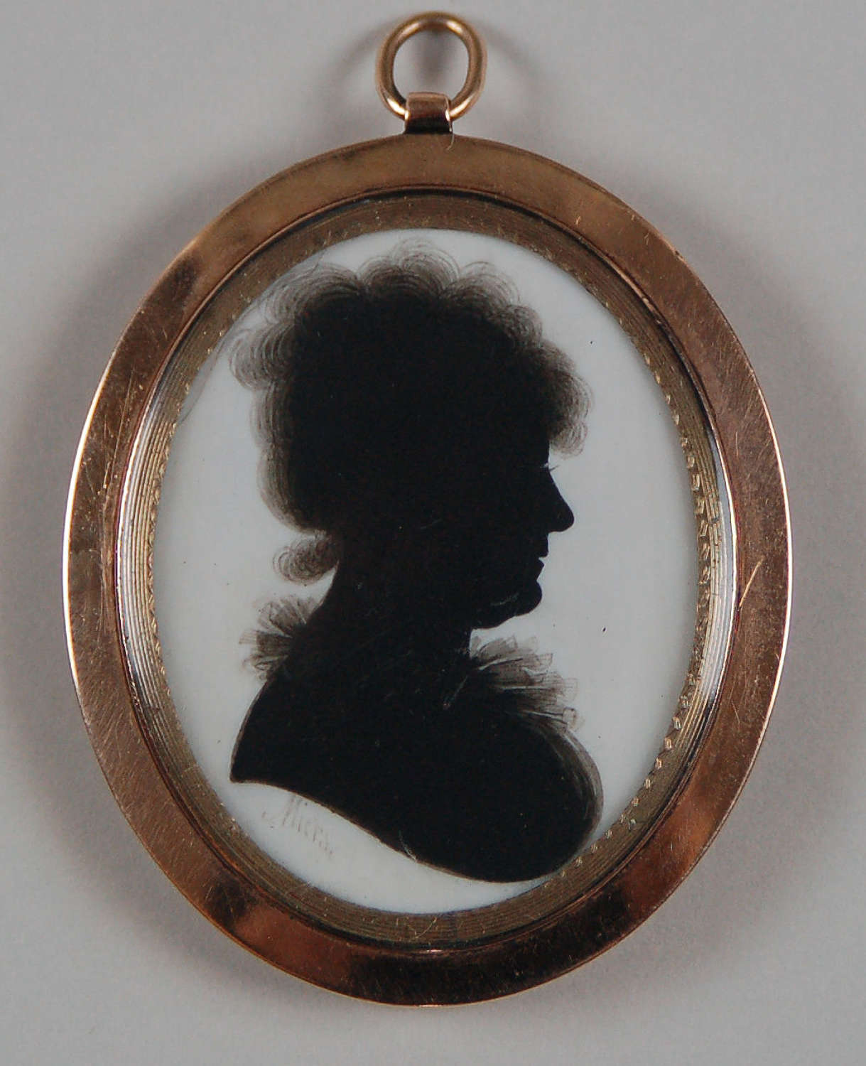 Silhouette of lady signed Miers C1800