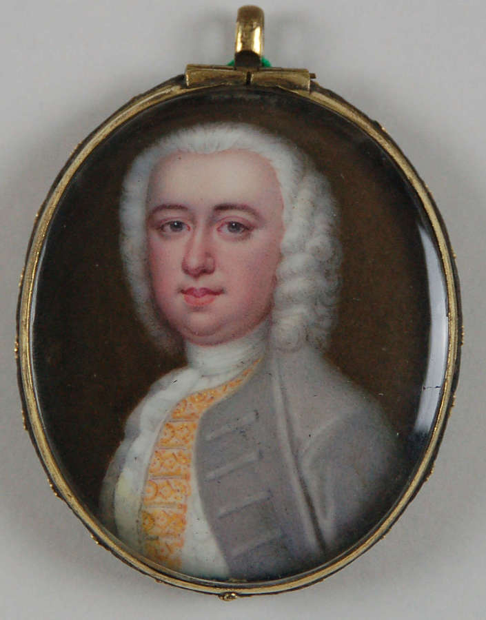 Miniature of William Wasey, physician to George II C1730