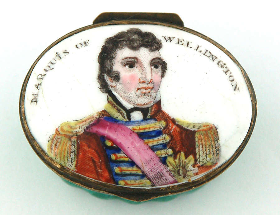 Enamel patch box of Marquis of Wellington C1812