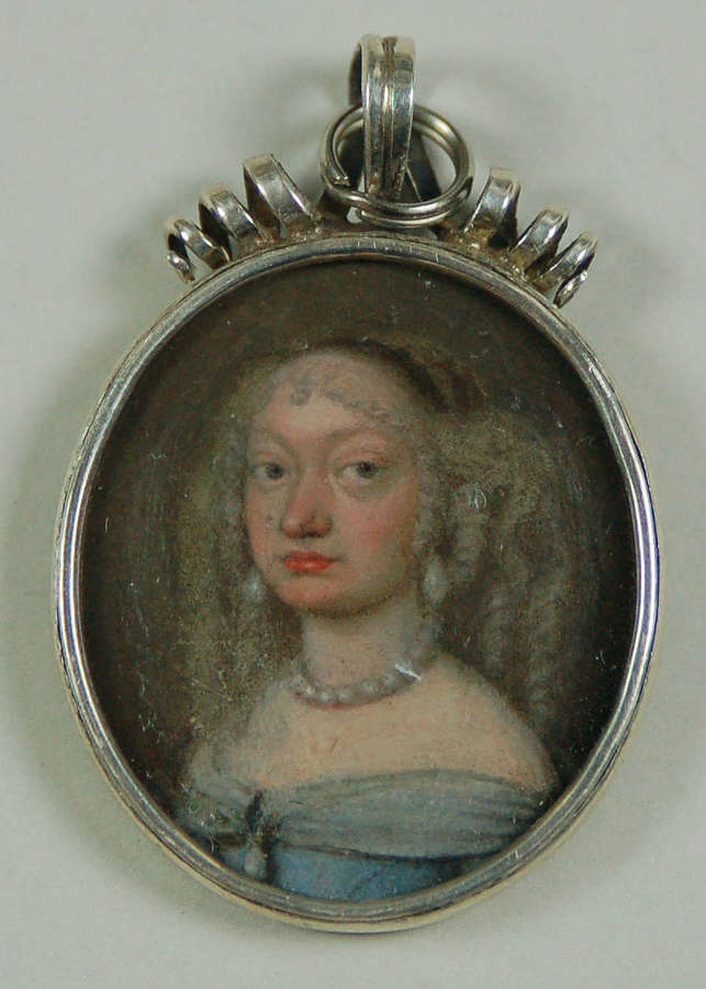 Miniature of Austrian Empress Eleonora, née Gonzaga of Mantua-Nevers