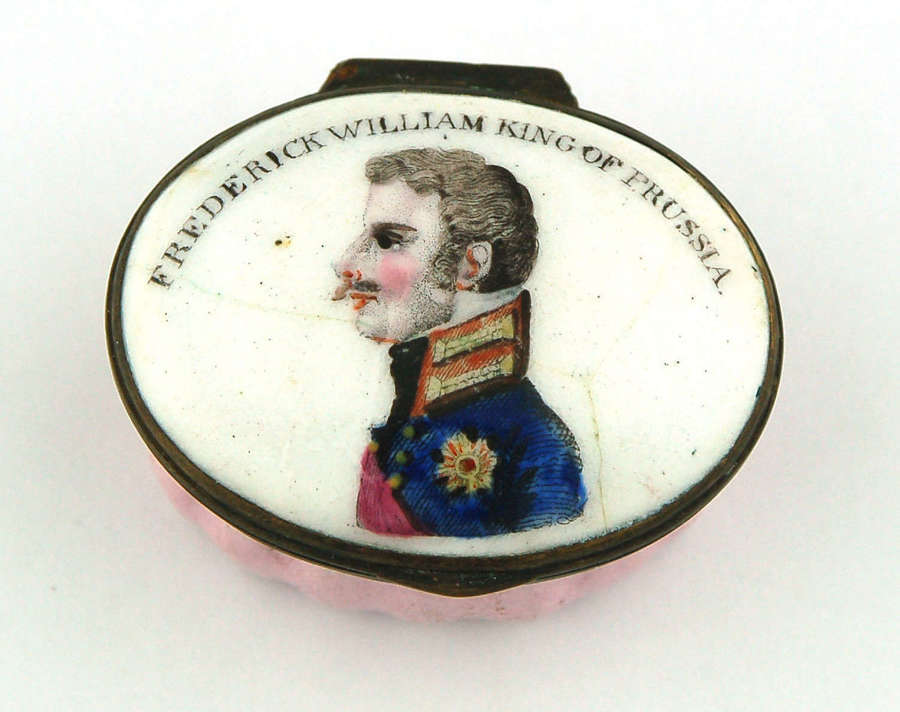 Enamel patch box of Frederick Wilhelm King of Prussia C1800
