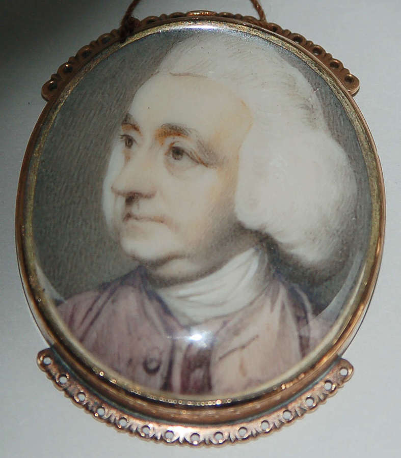 Miniature of Edmund Smith by George Engleheart C1770
