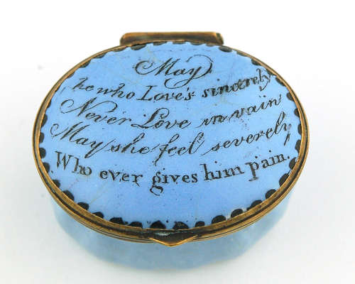 Sky blue enamel patch box C1790