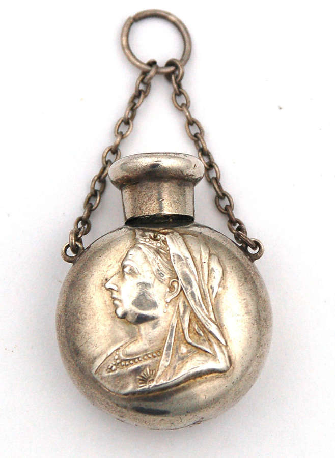 Silver Queen Victoria scent bottle 1896