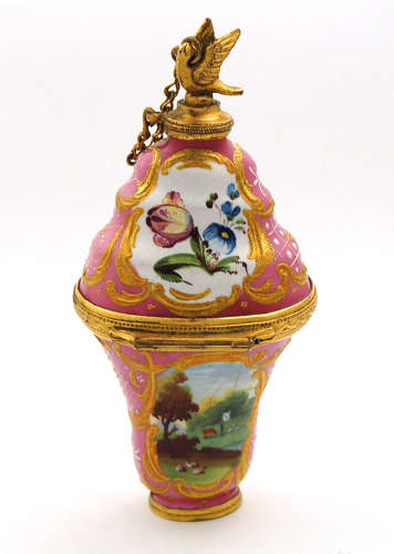 Combined enamel bonbonniere and scent Bilston C1770