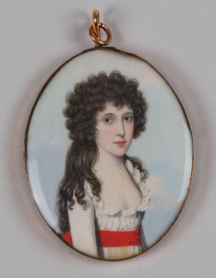 Miniature of a young lady by F Buck C1790