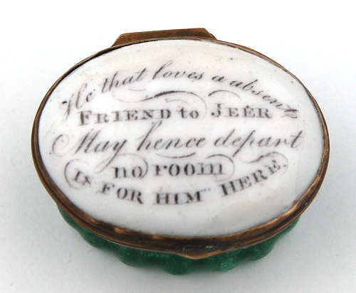 Unusual motto patch box C1790